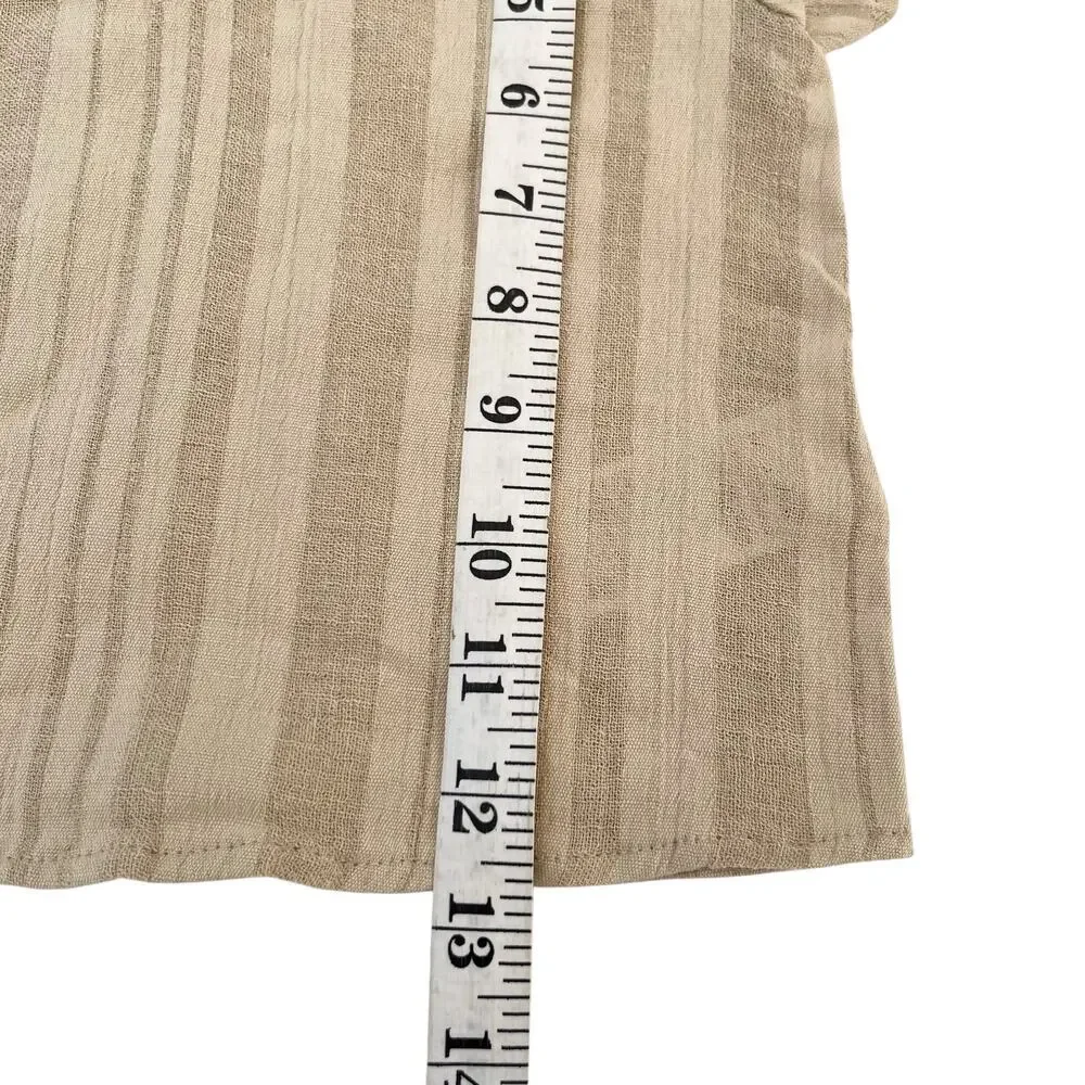 MarMar Copenhagen Boys Tan Cotton Short Sleeve Shirt 12M NWT Designer Lux